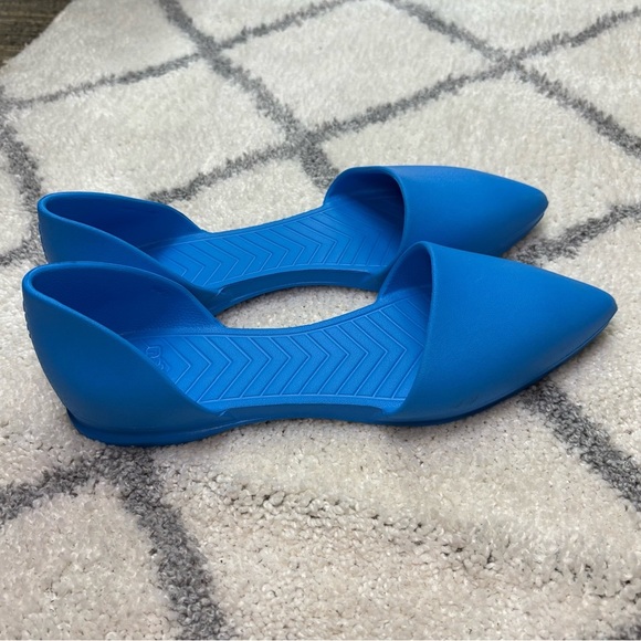 Native Audrey d’Orsay Blue Point Toe Jelly Flats Women’s 9 - Picture 5 of 11